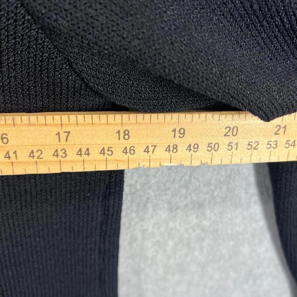 St. John Basics Santana Knit Navy V Neck Cardigan Sweater Gold‎ Buttons Jacket S - Picture 6 of 9